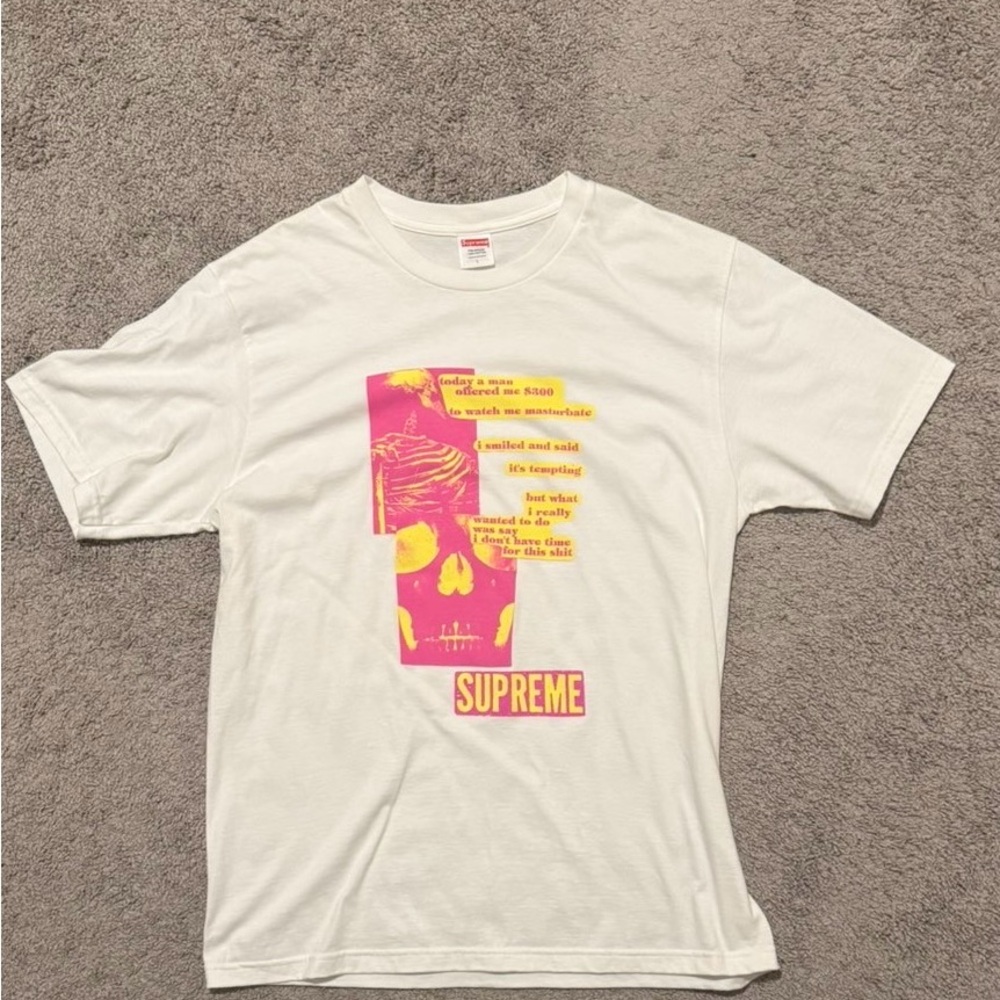 Supreme Red Logo White T-Shirt